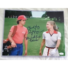 Michael O"Keefe Cindy Morgan dual signed Caddyshack 11 x 14 photo JSA Authenticated